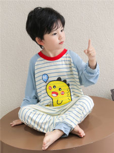 Boys Long Sleeve Modal Romper Sleepwear for Air Conditioned Room Four Seasons Style Childrens Sleep Bag Comfortable Casual Wear