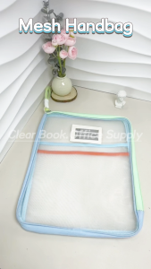 Long Mesh Bag Portable File Bag Nylon Book Bag 3-Layer Envelope Paper Storage Document Organizer