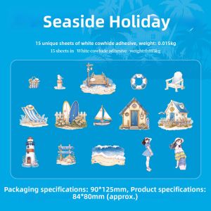 Mr.paper | Hard Card Large Stickers Package Hand Account Decorative Landscape Sticker