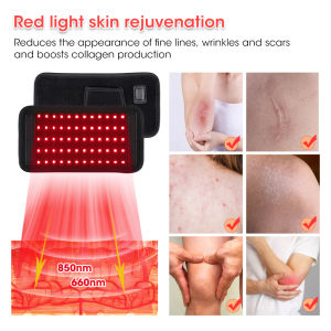 Red Light Therapy Belt 660nm 850nm Red Infrared Light Heating Wrap for Knee Wrist Ankle Leg Arm Neck Pain Relief