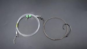 Dụng Cụ Câu Cá Mập ZYZHE 1/2 Cái Với Dây Nylon Cường Độ Cao Dây Thép Đơn Sợi Móc Tròn Dùng Cho Câu Cá Biển Mồi Câu.