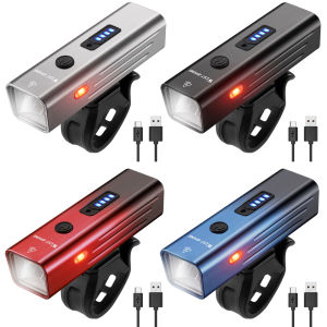 [Bside Tool Store] Smart Light Sensing Bicycle Cycling Headlight Aluminum Alloy Bike Safety Light USB Type C Charging Power Display for Mountain Road Bike