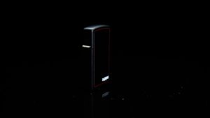 Zippo Slim Lighter Black Matte with Red Border Lighter 1618ZB Slim