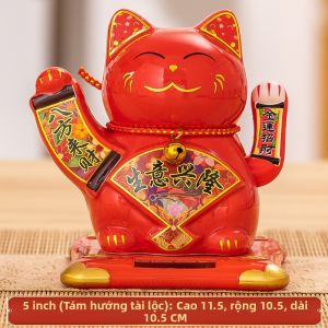 Phụ Kiện Ô Tô Mèo May Mắn Động Tự Động