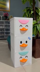 Lemari Pakaian Plastik CLUB ALFA DUCK CAD Laci Susun 2 3 4 5 Pintu Boneka Kuning Putih BEBEK