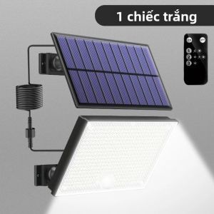 400 Đèn LED Năng Lượng Mặt Trời Cảm Biến Chuyển Động Ngoài Trời IP65 Đèn Pha Chống Nước Cáp 16.4 Chân Đèn An Toàn Thích Hợp Cho Sân Vườn