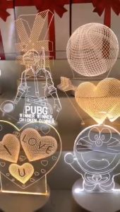 3D Night Lamp Decoration Desk Light Birthday Christmas 20 Plus Designs Tricolor Free Adaptor 3D灯装饰礼物