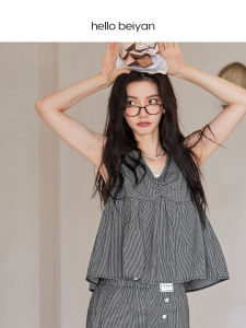 BEIYAN | Summer V-Neck Sleeveless Sleepwear Set Coolness And Relaxed Feel Outwears Compatible