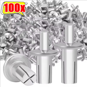 100pcs Aluminum Alloy Drive Rivets / Hammer Drive Expansion Aluminum Nail / Head Piercing Rivet Fasteners / Tapping Expansion Rivets Furniture Hardware Accessories