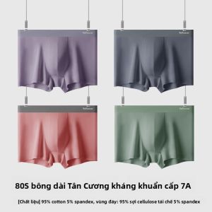 Quần lót đùi nam MiiOW cotton 100% mỏng thoáng khí kháng khuẩn cỡ lớn