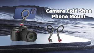 Flymile Magsafe Metal Magnetic Fixed Phone Holder Foldable Cold Shoe Tripod Adapter Teleprompter Stand For iPhone 17 16 15 14 13