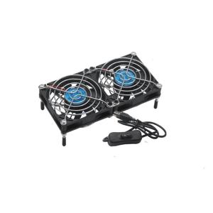Two-in-One Mini Silent USB Fan 8015 Router Heat Dissipation Device 5V Small Equipment Fan for Computer Hardware And Displays