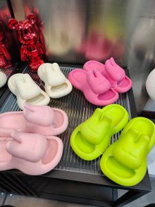 2024 Cute Rabbit Eva Slip-on Slippers Ins Sweet Girlish Home Outdoor Non-Slip Soft Bottom Beach