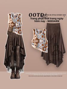 NEEDARNA | Đầm Maxi Phong Cách Bohemian Mùa Hè Meilade