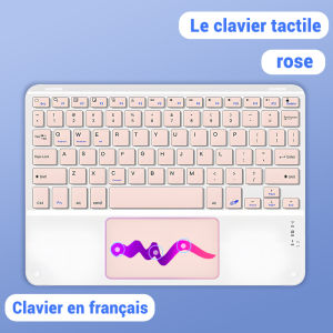kawaii TrackPad Wireless Keyboard For IOS Android Windows Tablet For iPad Air 4 Mini Pro Spanish Arabic Korean Russian Keyboard