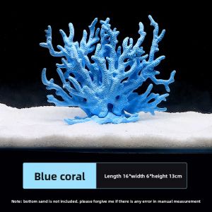 Sunsun | Aquarium Decor Set with Sand Background Artificial Coral and Mermaid Statue