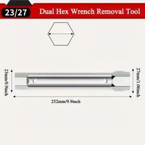 Dual-Headed Hexagonal Pipe Wrench for Anion Bars and Water Heaters: Ideal for Removing Wrenches from Sinks Bathroom Faucets