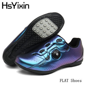Non-slip Rubber Flat Cycling Shoes Breathable Mens and Womens Off-road Bicycle Shoes Flat Road Cycling Training Sneakers