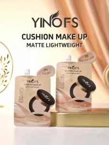 YINOS คุชชั่นเนื้อเนียนนุ่ม บางเบา กันน้ำ กันแดดในตัว  ให้ผิวดูเรียบเนียนอย่างเป็นธรรมชาติ ปกปิดที่เนียนกริบและติดทนนาน