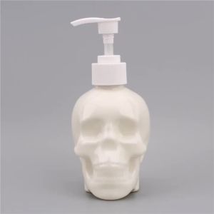 350ml Skull Hand Soap Push Bottle Creative Skull Soap Dispenser Refillable Shampoo Lotion Container Bathroom Kitchen Decoration