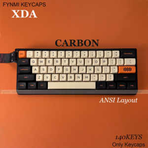 Carton Theme Fynmi Carbon XDA 140keys PBT Keycaps ANSI Layout Dye-Sublimation Keycaps for Mechanical keyboard