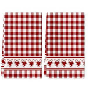 Modern Polyester Kitchen Towel Super Absorbent with Cartoon Heart Bow Design Machine Washable and Reusable Hand Towel Suitable for Home\Kitchen\Bathroom\Car\Window Cleaning - Soft Knitted Cloth Napkin Valentines Day Decoration