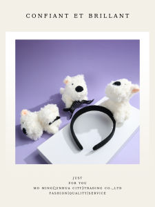 Adorable Doggie Hair Clip Plush Celebrity Duckbill Front Bangs Stylish Hair Accessories Korean Style for All Hair Types