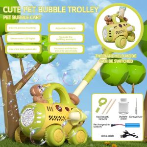 CONUSEA | Trolley Bubble Machine Electric Automatic Animal Soap Bubble Blower Toy Toddler Kid Outdoor Game Party Wedding Birthday Gifts