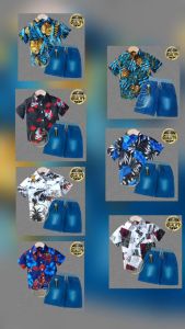 N.G-Setelan Kemeja Pendek Anak 1-10 Tahun & Stelan Jeans Pendek Anak Laki-Laki Terbaru