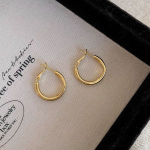 Fashionable Pure Silver Needle Earrings Womens Sensory Surface Design Light Luxury Personality Ear Jewelry New 2025 Model