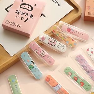 Cute Cartoon Plaster Waterproof Plaster Breathable Cartoon Band Aid Plaster 【Randoom 】卡通萌老鼠20枚入盒装创可贴小巧便携装饰贴学生户外随身创口贴