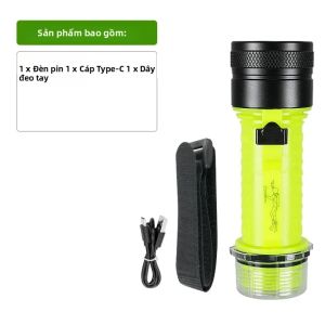 Đèn Pin LED Lặn Mới Có Thể Sạc Lại Đèn Pin Lặn Chuyên Nghiệp XHP360 Đèn Lồng Dưới Nước Để Câu Cá IP68 Chống Nước