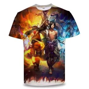 Bandai | 2026 Summer Anime Leisure Short-Sleeved Naruto Uzumaki Print 3D Quick-Dry T-Shirt for Men - Adult Casual Shirt