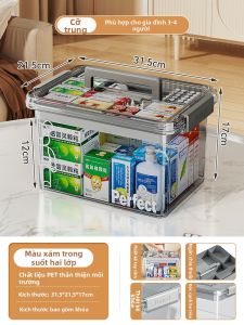 XINGYOU | Hộp Đựng Thuốc Gia Đình Dung Lượng Lớn Có Nhiều Tầng