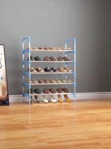 5 Layer shoe rack Organize Tier Colored stainless steel Stackable Shoes Organizer Storage Stand