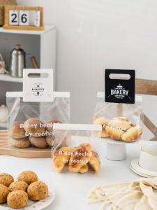 Xuyên Thấu Túi Bao Bì Nướng Bánh Cầm Tay Máy Thái Bánh Mì Tự Hàn Kín Bánh Mì Nướng 450g Bánh Quy Bagel Viền Sắt Cuộn Dụng Cụ Làm Bánh