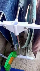 Jemuran Handuk Stainless Portable Towel Rack Tempat Jemur Handuk Gantungan Kamar Mandi