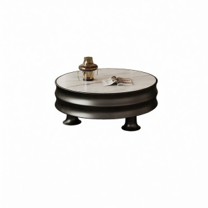Natural Stone Minimalist Designer Round Coffee Table