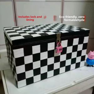 Large Capacity Storage Box with Lock Woven Rattan Snack Storage Cabinet Password Box Home Use Storage Solution Nordic Style