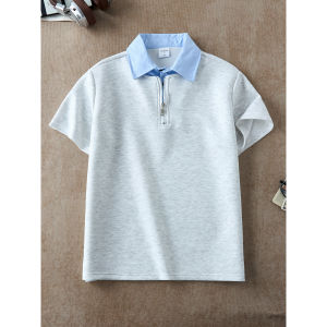 OUMULONG | Breathable Zippered Polo Shirt for Youth