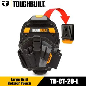 TOUGHBUILT TB-CT-20-L Large Drill Holster Pouch Bit Pouch for Tool Belt Hand Drill Special Belt Bag Portable Tool Bag