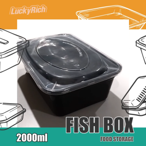 LuckyRich - Fish Box 2000ml - Food Storage with lid cover for Food Container needs