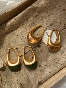 CAFFTI | Vintage Green Resin Earrings