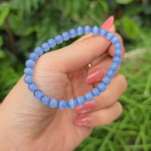 Q2249 Vòng đá Mắt Mèo xanh dương cho Thủy và Mộc - Phong Thuỷ TUDO P