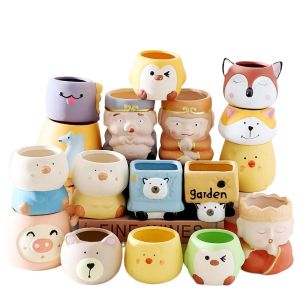 Chậu Hoa Xương Cá Hình Động Vật Hoạt Hình Bằng Gốm Sứ Chậu Hoa Cactus Nhỏ Gọn Chậu Hoa Hình Chữ Nhật Chậu Hoa Trang Trí Phòng Khách