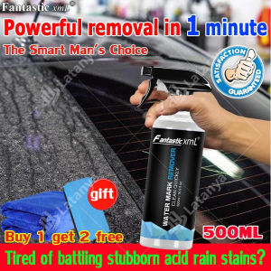 Say Goodbye to Stubborn Stains! acid rain remover water marks Upgraded and powerful 1-minute removal for car glass glean windshield cleaner acidrain watermark Buy 1 get 2 free Large Bottle 500ML COD