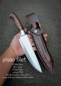 Pisau fillet daging baja gergaji bagu premium