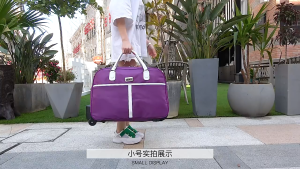 Ayuqi® 22/24 Women Large Capacity Luggage Trolley Lightweight Travel Duffle Bag with Wheels Handheld Luggage Bag for Students