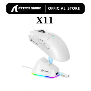 ATTACK SHARK | Original Brand ATTACK SHARK X11 Wireless Mouse Paw3311 22000 DPI Bluetooth Three Mode Rgb Charging Dock Lightweight R1 Mouse