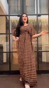 Daster Kimono Panjang Semata Kaki - Vanessa Dress Panjang Maksi - Daster Jumbo Bahan Rayon Murah | Kancing Depan Busui